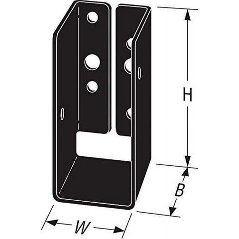Simpson Strong-Tie APLH24 Outdoor Accents Light Joist Hanger for 2x4 Black