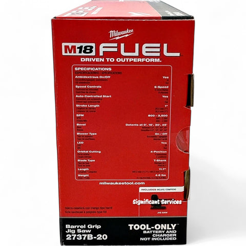 Milwaukee 2737B-20 M18 FUEL 18V Lithium-Ion Brushless Cordless Barrel Grip