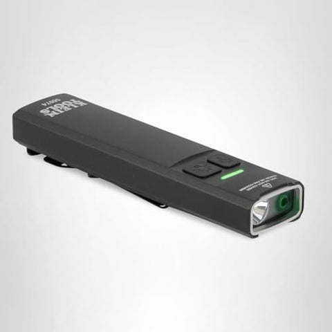 KLEIN TOOLS 56074 EDC Pocket Flashlight with Green Laser, Three Brightness Modes up to 1000 Lumens with Turbo Mode, Built-in Floodlight, Rechargeable