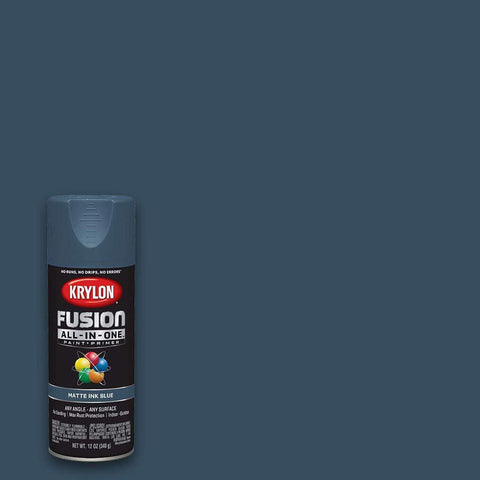 Krylon Fusion All-In-One Matte Ink Blue Paint Primer Spray Paint 12 oz Pack of 1