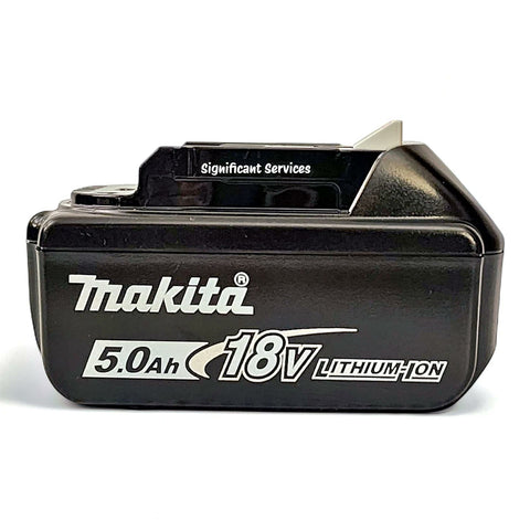 (2) New Genuine Makita Brand BL1850B-2 18V Batteries 5.0 AH LED 18 Volt LXT