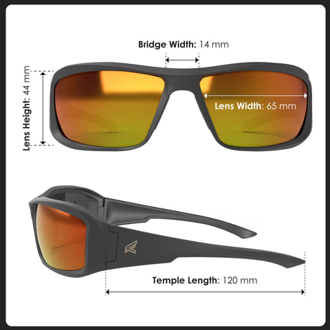 Edge XBAP139 Brazeau Torque Wrap-Around Safety Glasses, Anti-Scratch, Non-Slip,