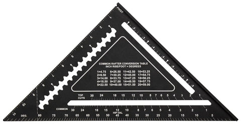 Johnson Level & Tool 1904-1200 Johnny Square Professional Easy-Read Aluminum