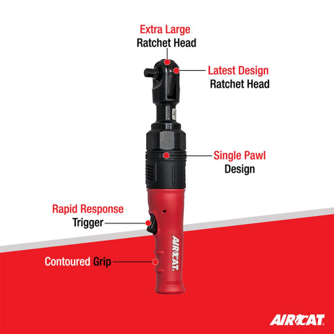 AIRCAT 805-HT-5 1/2" Pneumatic High Torque Ratchet Wrench 180 RPM Air Tool