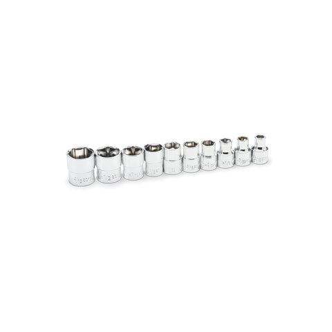 GEARWRENCH 81395 10 Piece 1/4" Drive 6 Point SAE Stubby Socket Set -