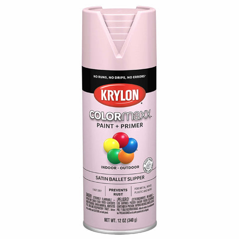 Krylon K05556007 COLORmaxx Spray Paint and Primer for Indoor/Outdoor Use, Satin
