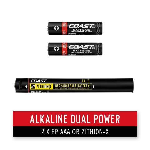 COAST® G23 120 Lumen Alkaline Dual Power Magnetic LED Penlight with C.O.B...