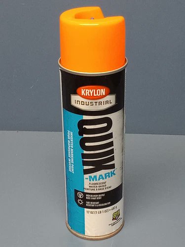 Krylon A03700004 Quik-Mark WB Inverted Marking Spray Paint Orange 12-Pack