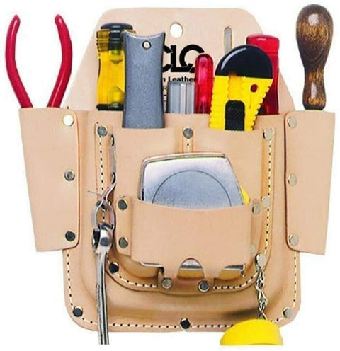 CLC Custom Leathercraft W438 Electrician 6 Pocket Tool Holder Belt Pouch