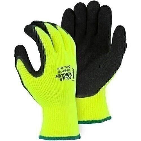 Majestic Polar Penguin 3396HO Medium Winter Hi-Vis Orange Latex Coated Palm 12pk