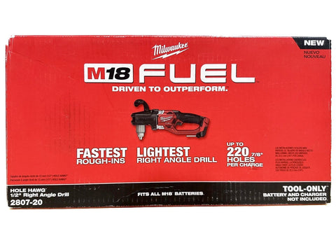 Milwaukee M18 FUEL Hole Hawg 2807-20 1/2" Right Angle Cordless Drill Bare Tool