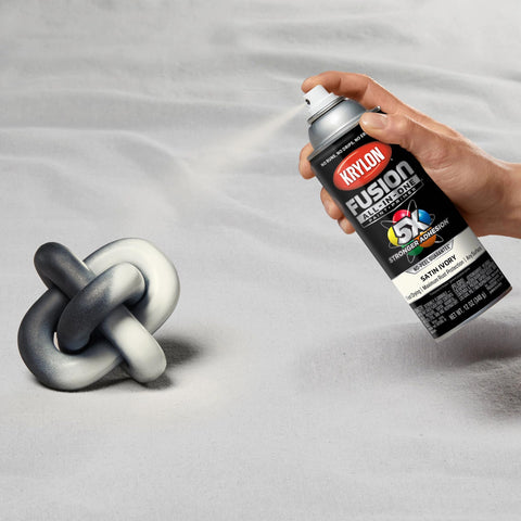 Krylon K02739007 Fusion All-In-One Spray Paint for Indoor/Outdoor Use, Satin Ivo