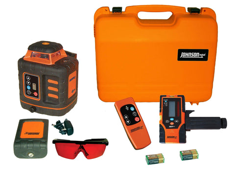 Johnson Level & Tool 40-6532 Self-Leveling Rotary Laser Kit, Red, 1 Kit