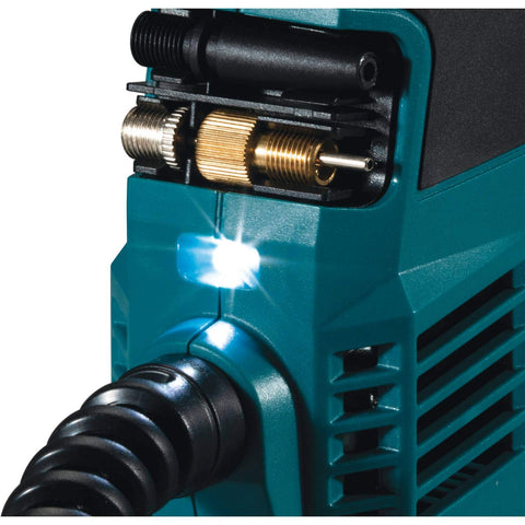 Makita DMP180ZX 18V LXT� Lithium-Ion Cordless Inflator, Battery Powered, Tool Only(battery and charger not included);Presta valve adapter;Sports ball needle;Tapered adapter, Teal