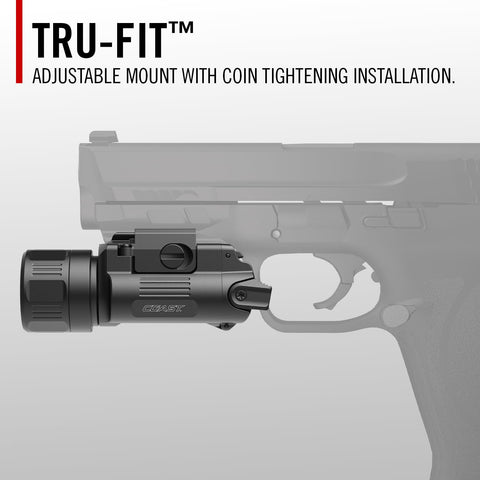 Coast PTX65R Tactical Light 1000 Lumen USB-C Recharge Two Beam Spot Flood IP54
