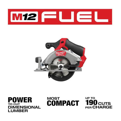 Milwaukee 2521-20 M12 FUEL 5-3/8" 12V Lithium Ion Brushless Circular Saw