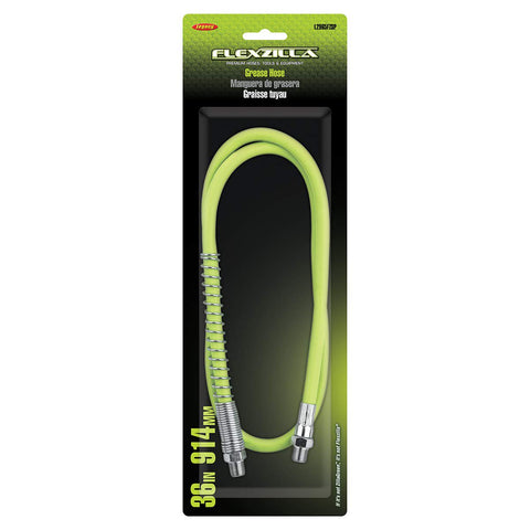 Flexzilla L2965FZSP Grease Hose 1/8In X 36 inch 1/8In MNPT Ends Spring Guard