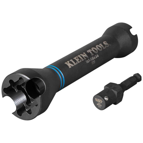 Klein Tools 660KIT1 1/2-Inch Drive Impact Socket Set with 5-in-1 Impact and 6 Slotted Sockets, for Linemen and Utility Work, 8-Piece