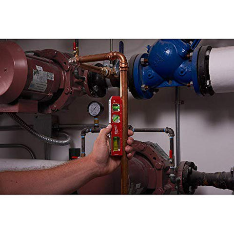 Milwaukee 7 in. Aluminum Magnetic Compact Torpedo Level 3 vial