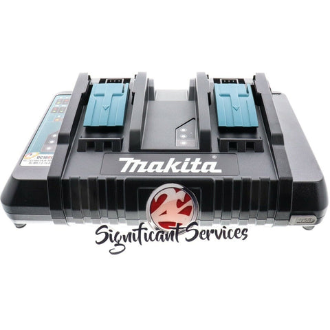 Makita DC18RD 18V Li-Ion Dual Port Fast Rapid Optimum Charger 2.0 Ah Batteries