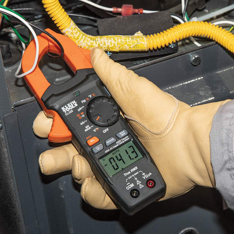 Klein Tools CL320 Digital Clamp Meter, HVAC AC Auto-ranging 400A, AC/DC Voltage, TRMS, DC Microamps, Resistance, Frequency, NCVT, Temp