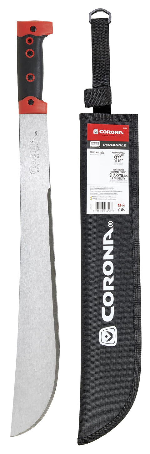 Corona MA13161 ErgoHandle Machete 18" Tempered Steel Nylon Sheath