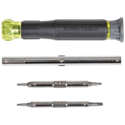 Klein Tools 32314 Electronic Screwdriver, 14-in-1 with 8 Precision Tips, Slotted, Phillips, and Tamperproof TORX Bits, 6 Precision Nut Drivers
