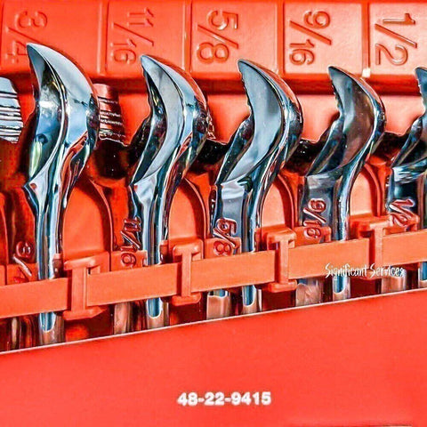 Milwaukee 48-22-9415 15-Piece SAE Combination Wrench Set MAX BITE Chrome Finish