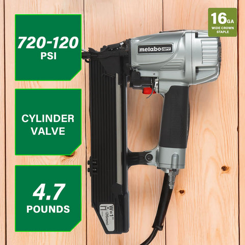 Metabo HPT N5024A2 Stapler Pneumatic Nailers Lathing 16 Gauge 1" Width 2" Length