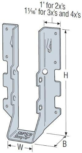 75 Pack Simpson Strong Tie LUS210Z 2x10 Light Double Shear Joist Hanger Z-Max...