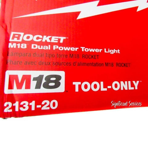 Milwaukee 2131-20 M18 18V Li-Ion Cordless Rocket Dual Power Tower Light