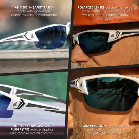 Edge TSDKAP248-G2 Polarized Wrap-Around Safety Glasses, Anti-Scratch