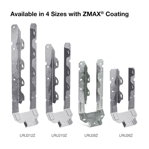 Simpson Strong Tie LRU26Z 2 x 6 Rafter Hanger with Adjustable Slope Z-Max Finish