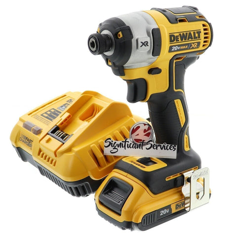 DeWALT DCF887B 20V MAX XR 2.0 Ah Li-Ion Brushless 3 Speed 1/4" Impact Driver Kit