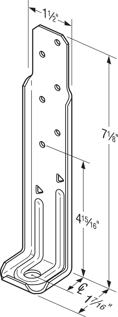 Simpson Strong Tie DTT1Z Deck Tension Tie, ZMAX 14-Gauge