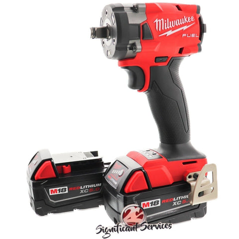 Milwaukee 2855-20 M18 FUEL 1/2" Brushless Compact Impact Wrench 5.0 Ah Batteries