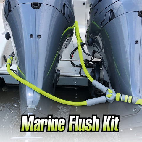 Flexzilla HFZGSK01 Marine Twin Outboard Flush Kit, 6-Piece 5/8 in. x 3/4 in.