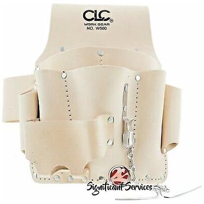 CLC Custom Leathercraft W500 Electrician's Tool Pouch, Heavy Duty, 8-Pocket, Tan
