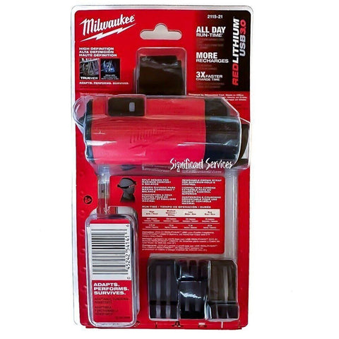 Milwaukee 2115-21 Red Lithium 600 Lumens USB Rechargeable Low-Profile Contractor