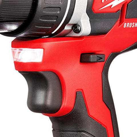 Milwaukee 2801-20 M18 Li-Ion Compact Brushless Drill Driver 1/2 2.0 Ah Batteries