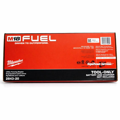Milwaukee 2843-20 M18 18V FUEL Utility Fencing Stapler Cordless Nailer Tool Only