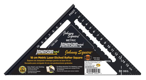 Johnson Level & Tool 1956-1800 Metric Johnny Square Professional Easy-Read...