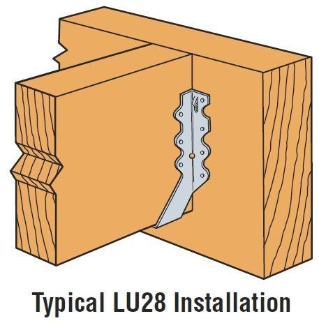 Simpson Strong Tie LU28 2X8 20 Gauge Face Mount Joist Hangers - Quantity 50