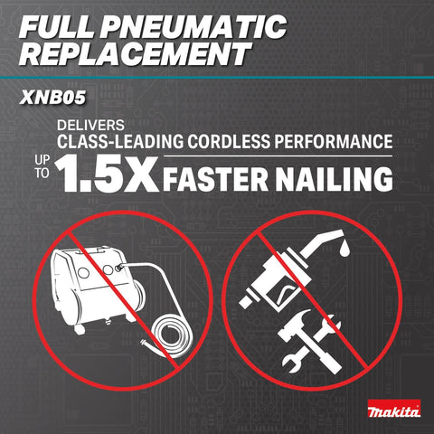 Makita XNB05Z 18V LXT Brushless Cordless 2-1/2 in 16 Ga Straight Finish Nailer