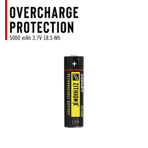 Coast ZX1010 ZITHION-X Rechargeable Li-Ion Battery USB Port for LED Flashlights