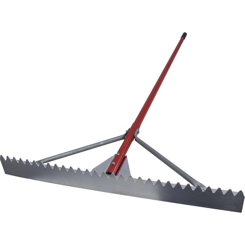 MARSHALLTOWN RED700101 Braced Asphalt Lute Rake, Sharp 36 Inch Blade, 72 Inch Aluminum Handle, Made in The USA