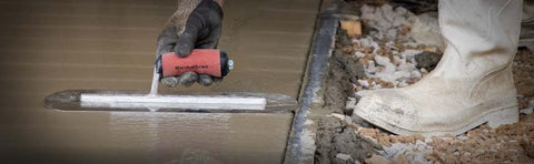 MARSHALLTOWN MXS75BFRD Fully Rounded Concrete Finishing Trowel, Blue Steel Blade, DuraSoft Handle, 18 x 3, Made in The USA