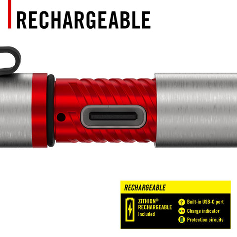 Coast A9R Rechargeable Inspection Beam LED Penlight 54 Lumens Flex Charge Silver