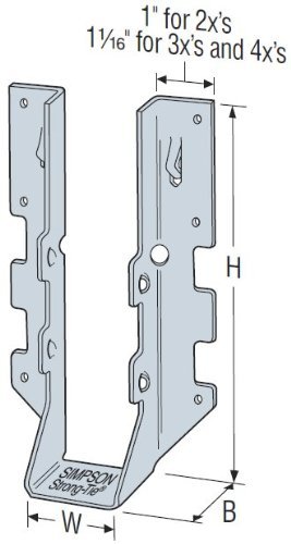 100 Pack Simpson Strong Tie LUS210Z 2x10 Light Double Shear Joist Hanger...