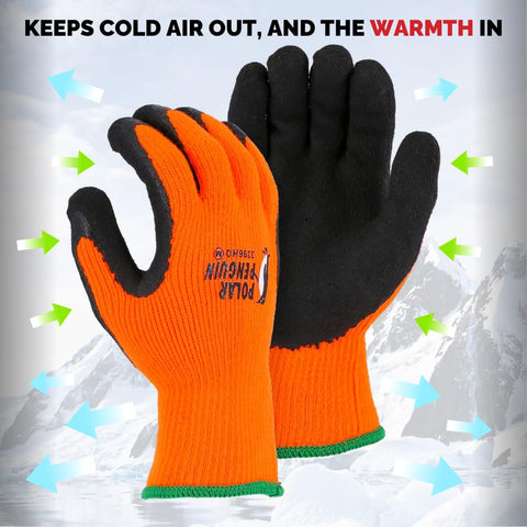 Majestic 3396HY Polar Penguin Winter Hi Vis Yellow Gloves X-Large 12 Pair